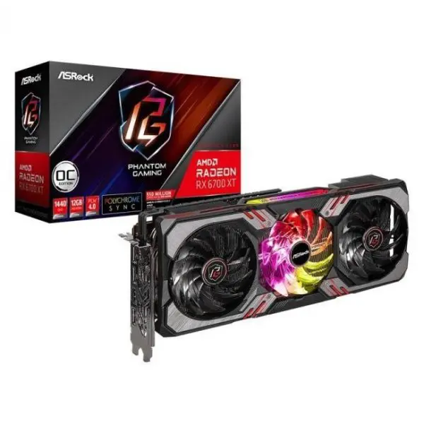 asrock radeon rx 6700 xt phantom gaming d oc 12gb gddr6