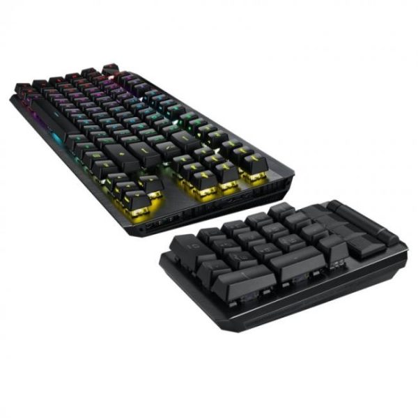asus rog claymore ii teclado mecanico gaming modular rgb switch optico rog rx red 4