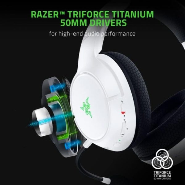 auriculares gaming razer kaira pro xbox bluetooth blancos 6