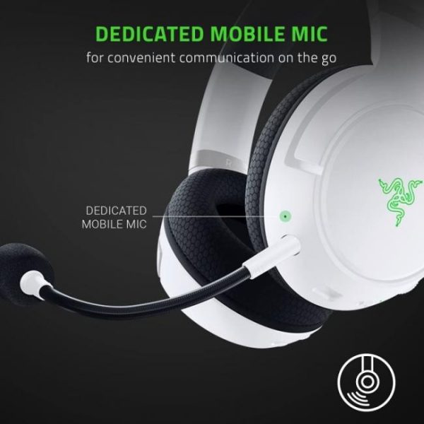 auriculares gaming razer kaira pro xbox bluetooth blancos 8