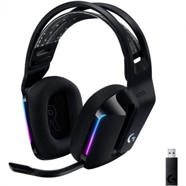 auriculares logitech g733 lightspeed rgb negro