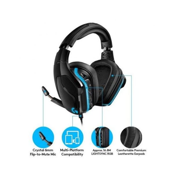 Logitech G935 Gaming Black/Blue headphones – Image 2