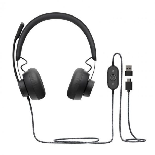 auriculares logitech zone wired usb c 2