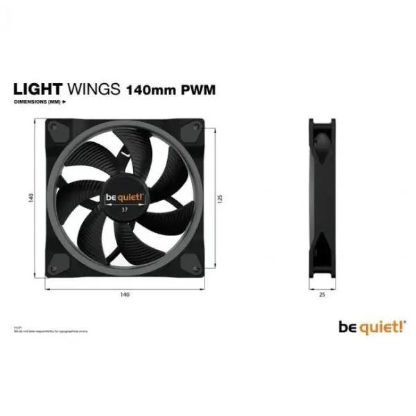 be quiet light wings pack 3 ventiladores 140mm 4