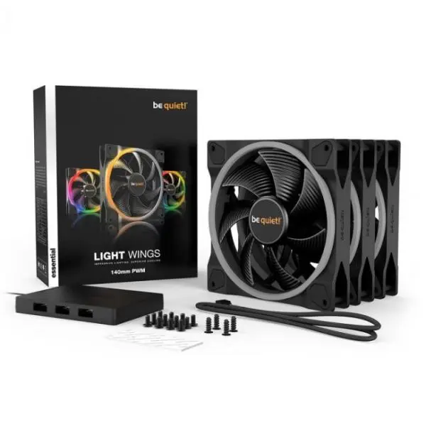 be quiet light wings pack 3 ventiladores 140mm 5