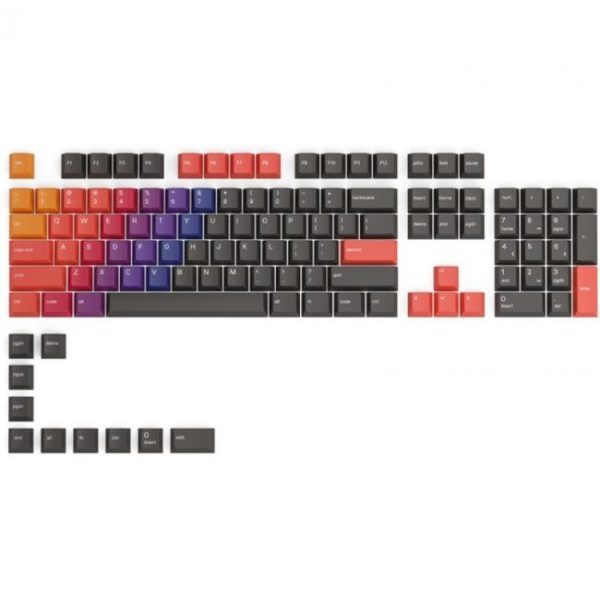 conjunto de 114 teclas glorious pc gaming race pbt celestial fire layout us