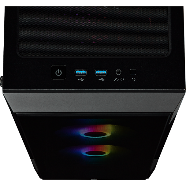 corsair icue 220t rgb tempered glass negra 5