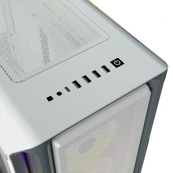 corsair icue 5000t rgb cristal templado usb 30 blanca 15