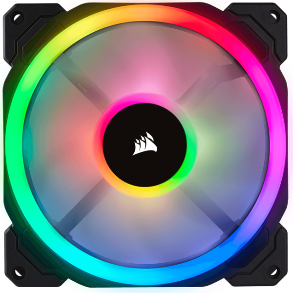 corsair ll140 rgb led pwm 140mm 2 unidades lighting node pro 2