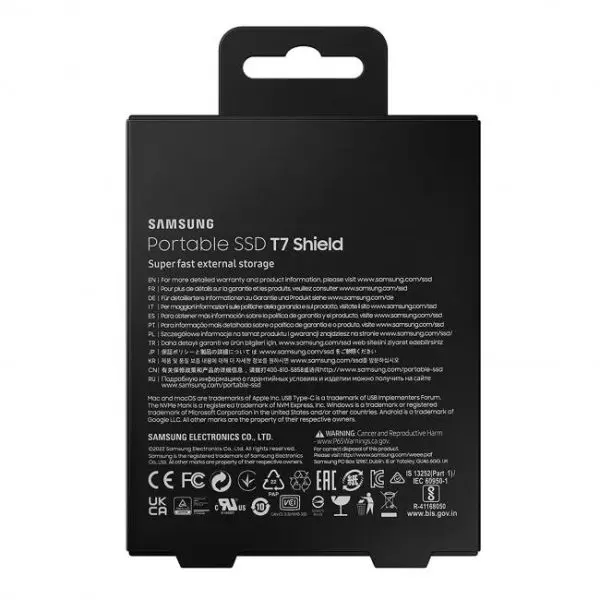 disco duro externo samsung 2tb ssd portatil t7 shield negro 14