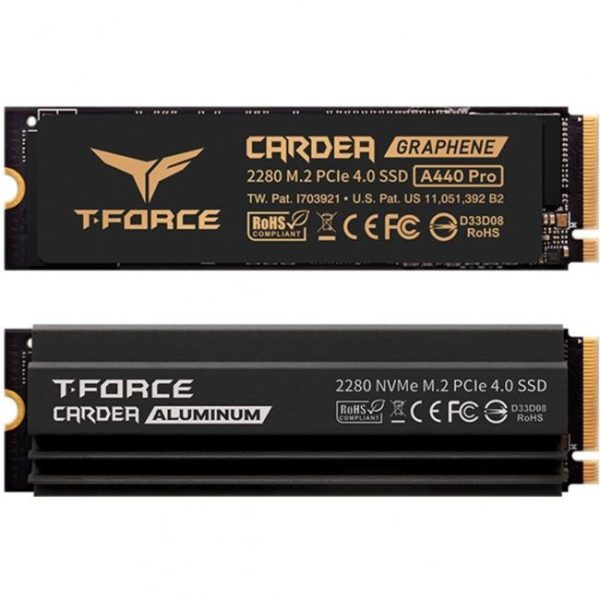 disco ssd team group t force cardea a440 pro heatsink 1tb gen4 m2 nvme