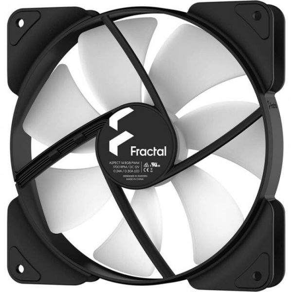 fractal design aspect 14 rgb pwm pack 3 ventiladores 140mm 8