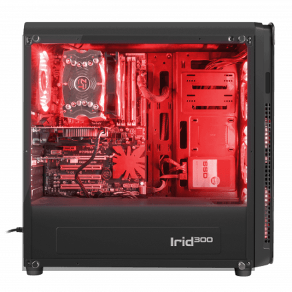 genesis irid 300 led rojo gaming negra 1