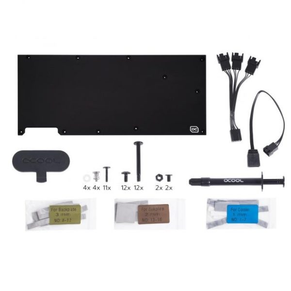 kit rl alphacool eiswolf 2 aio rtx 8090 360mm ftw3 con placa trasera 16