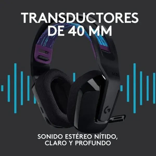 logitech g535 wireless auriculares gaming inalambricos negros para pcps4ps5 19