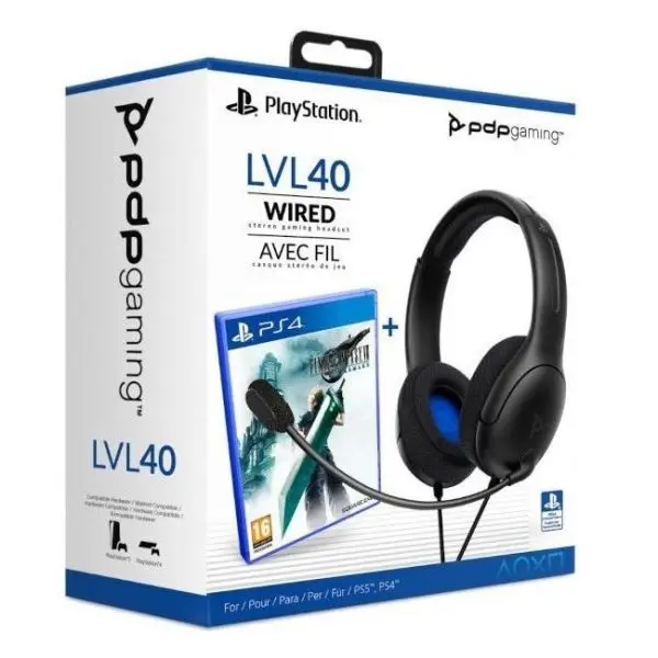 lvl40 wired negro auricular gaming ffvii ps4 1