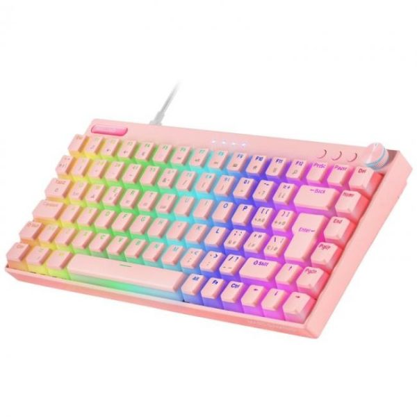 mars gaming mkcloud teclado mecanico inalambrico rgb rosa switch rojo 12