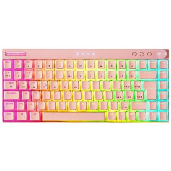 mars gaming mkcloud teclado mecanico inalambrico rgb rosa switch rojo 7