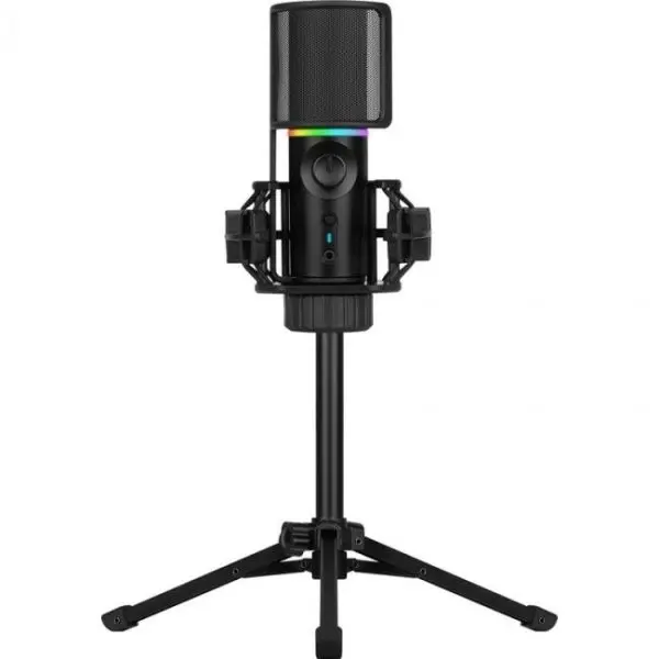 microfono streamplify mic rgb tripod negro