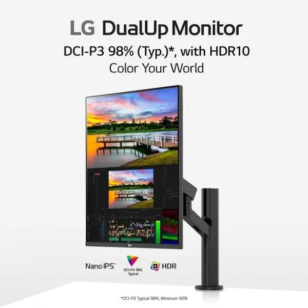 monitor lg dualup ergo 276 28mq780 b nano ips sdqhd 60hz 14