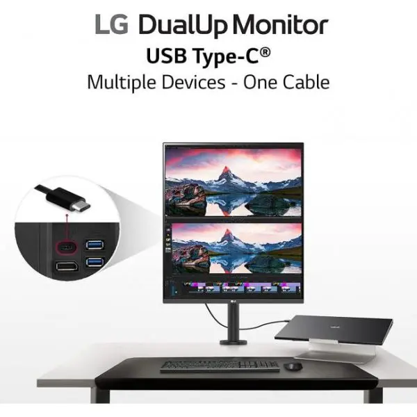 monitor lg dualup ergo 276 28mq780 b nano ips sdqhd 60hz 20