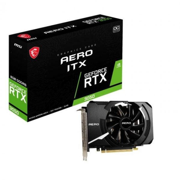 msi geforce rtx 3050 aero itx oc 8gb gddr6 6