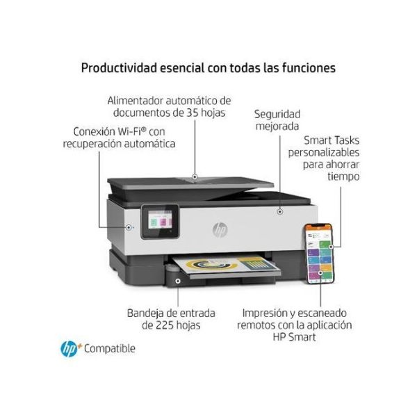 multifuncion hp officejet pro 8024e blanca 9