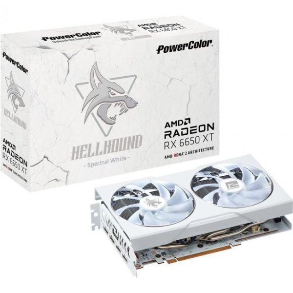 powercolor radeon rx 6650 xt hellhound spectral white 8gb gddr6 6