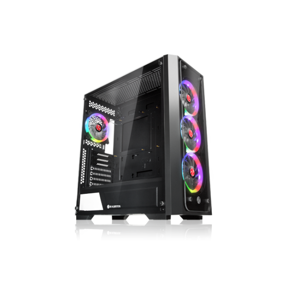 raijintek ponos tg4 cristal templado frontal y lateral