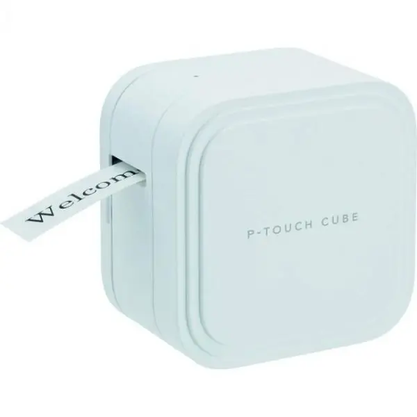rotuladora electrica portatil brother p touch cube blanca