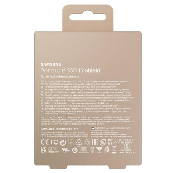 samsung ssd portatil t7 2tb shield beige 17