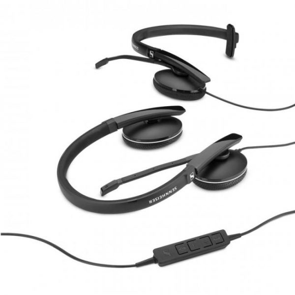 sennheiser sc 165 auriculares usb negros 2