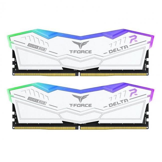 team group delta white rgb ddr5 6400mhz 32gb 2x16gb cl40