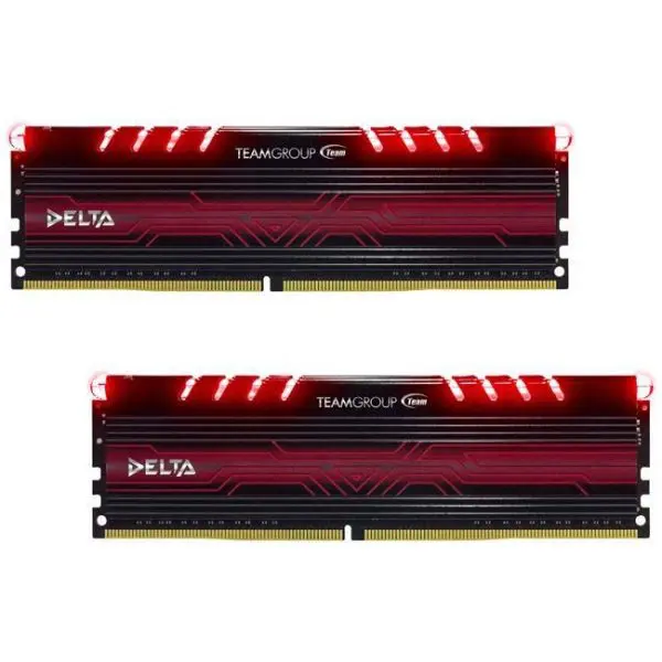 team group t force delta series led rojo ddr4 2400mhz 32gb 2x16gb cl15