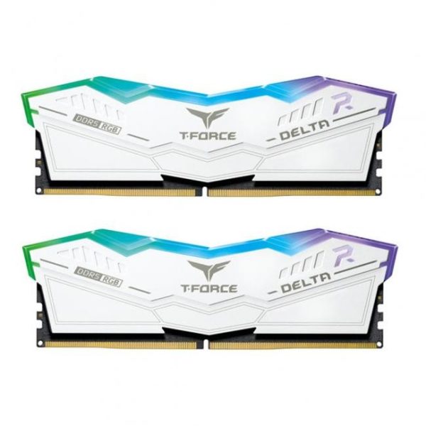 teamgroup delta rgb 32gb 2x16gb ddr5 pc5 49600 cl38 6200mhz blanco 1