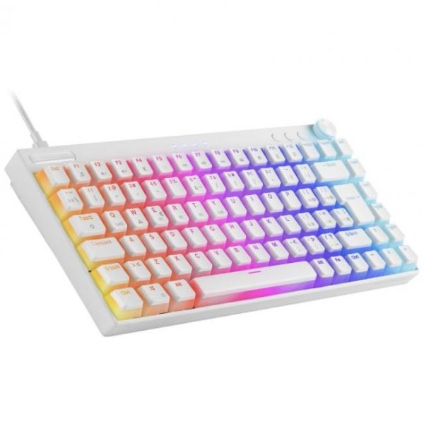 teclado mecanico mars gaming mkcloud inalambrico gaming rgb blanco switch azul 12