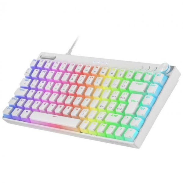 teclado mecanico mars gaming mkcloud inalambrico gaming rgb blanco switch azul 13