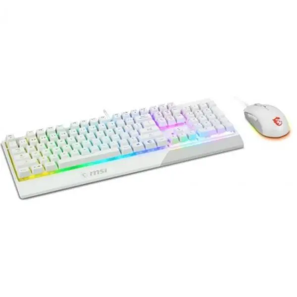 teclado raton msi vigor gk30 combo blanco 4
