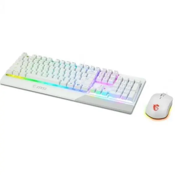 teclado raton msi vigor gk30 combo blanco 5