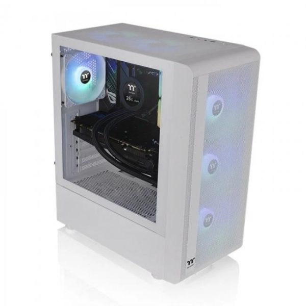 thermaltake s200 tg argb snow cristal templado usb 30 4