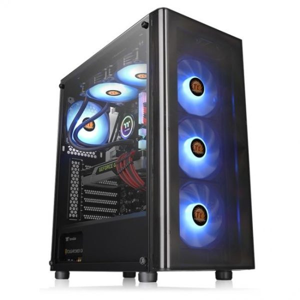 thermaltake v200 tempered glass edition negro