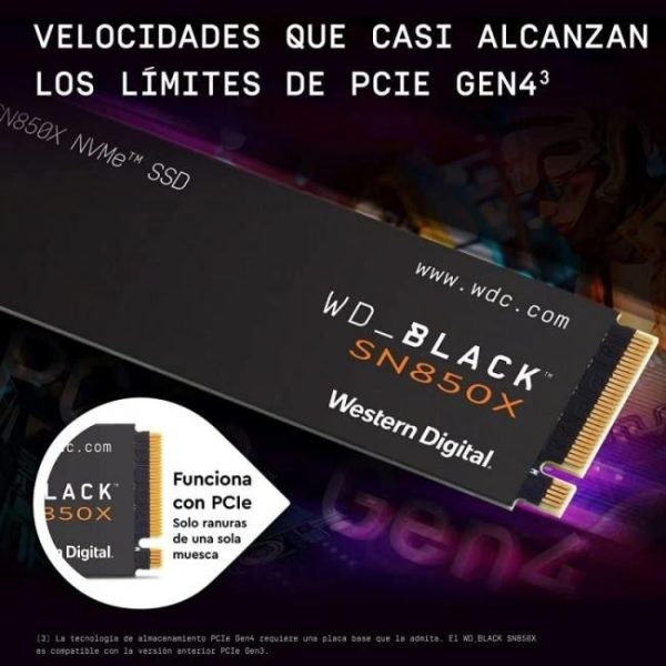 wd black sn850x ssd 2 tb m2 2280 pcie gen4 nvme 7